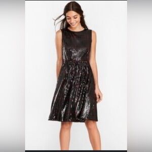 Brooks Brothers Red and Black Sequined Dress Sz 2